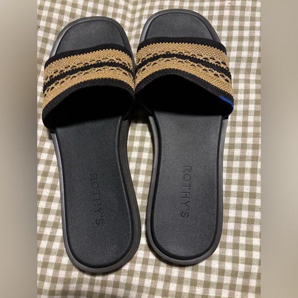 Rothy's Black and Tan Women's Sandals - Picture 1 of 4